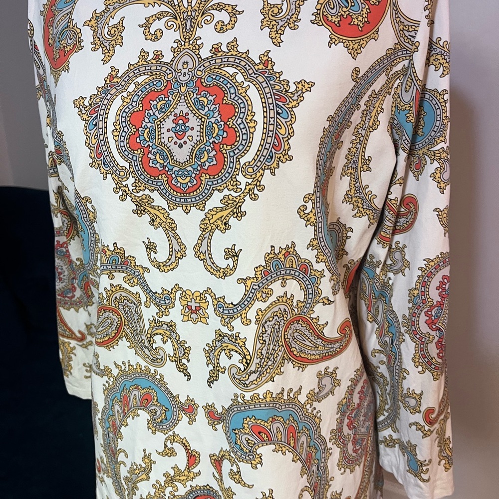 Charter Club Multicolor Paisley Blouse - Picture 9 of 10